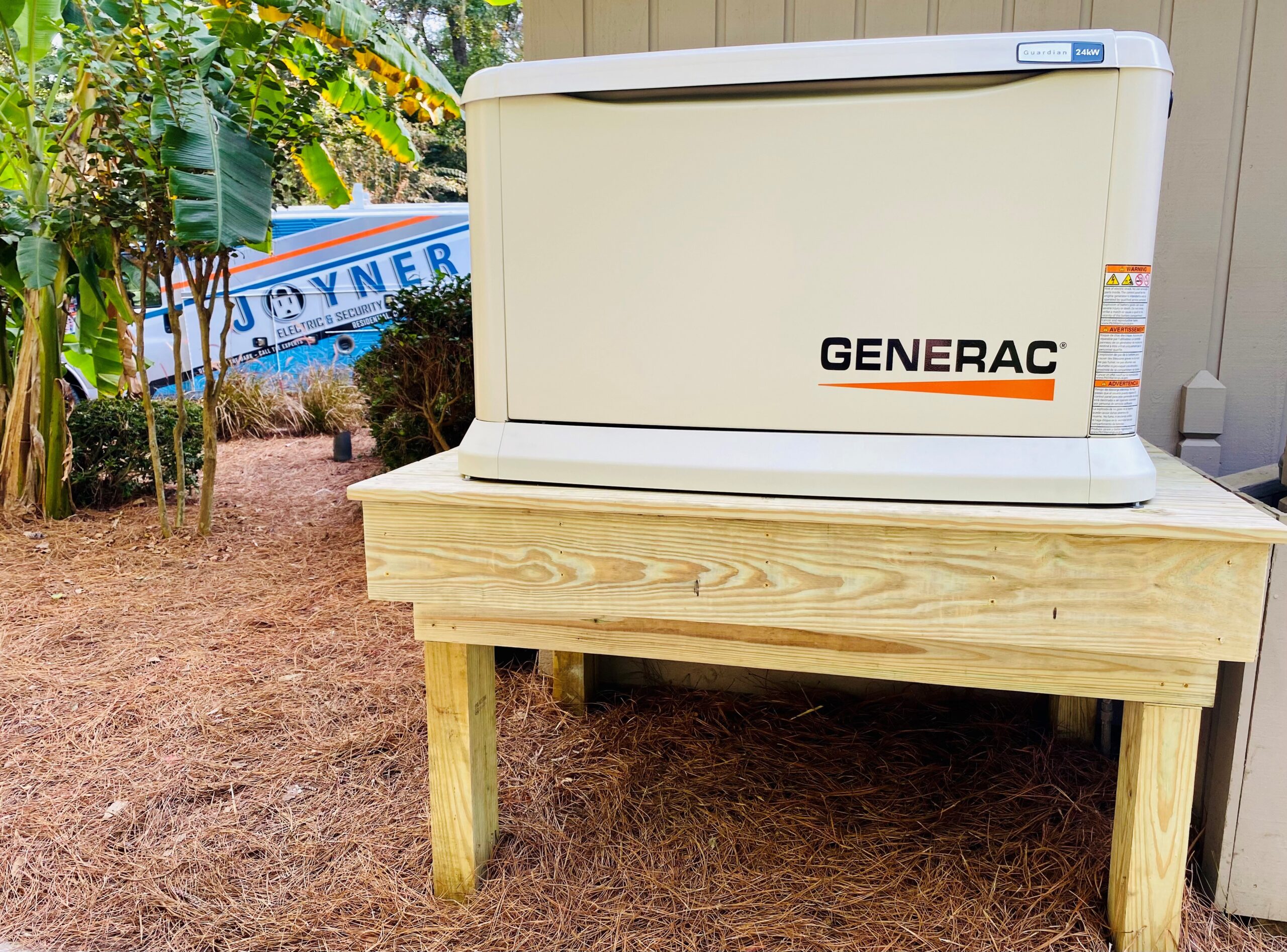Standby generator installation in Savannah, GA by Joyner Electric and Security